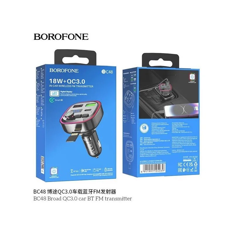 Borofone BC48 Transmisor FM Coche